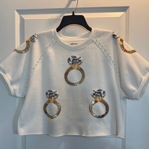Versona White Sweatshirt Oversized S